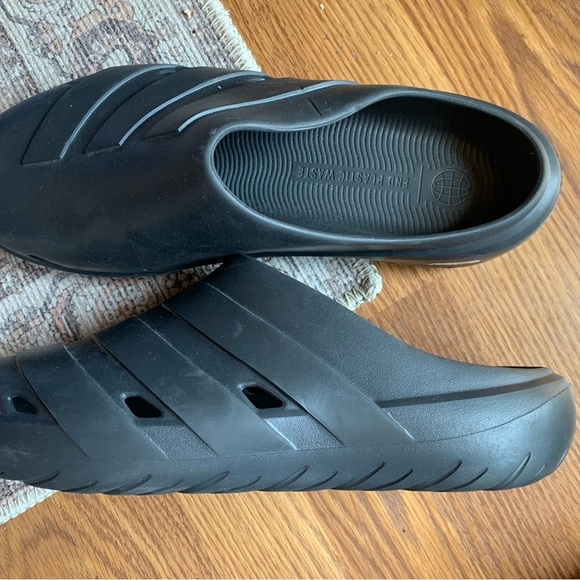 adidas Adicane Clogs Black Shoes Slip On Rubber Mens Footwear Size 13.5 - Picture 2 of 5